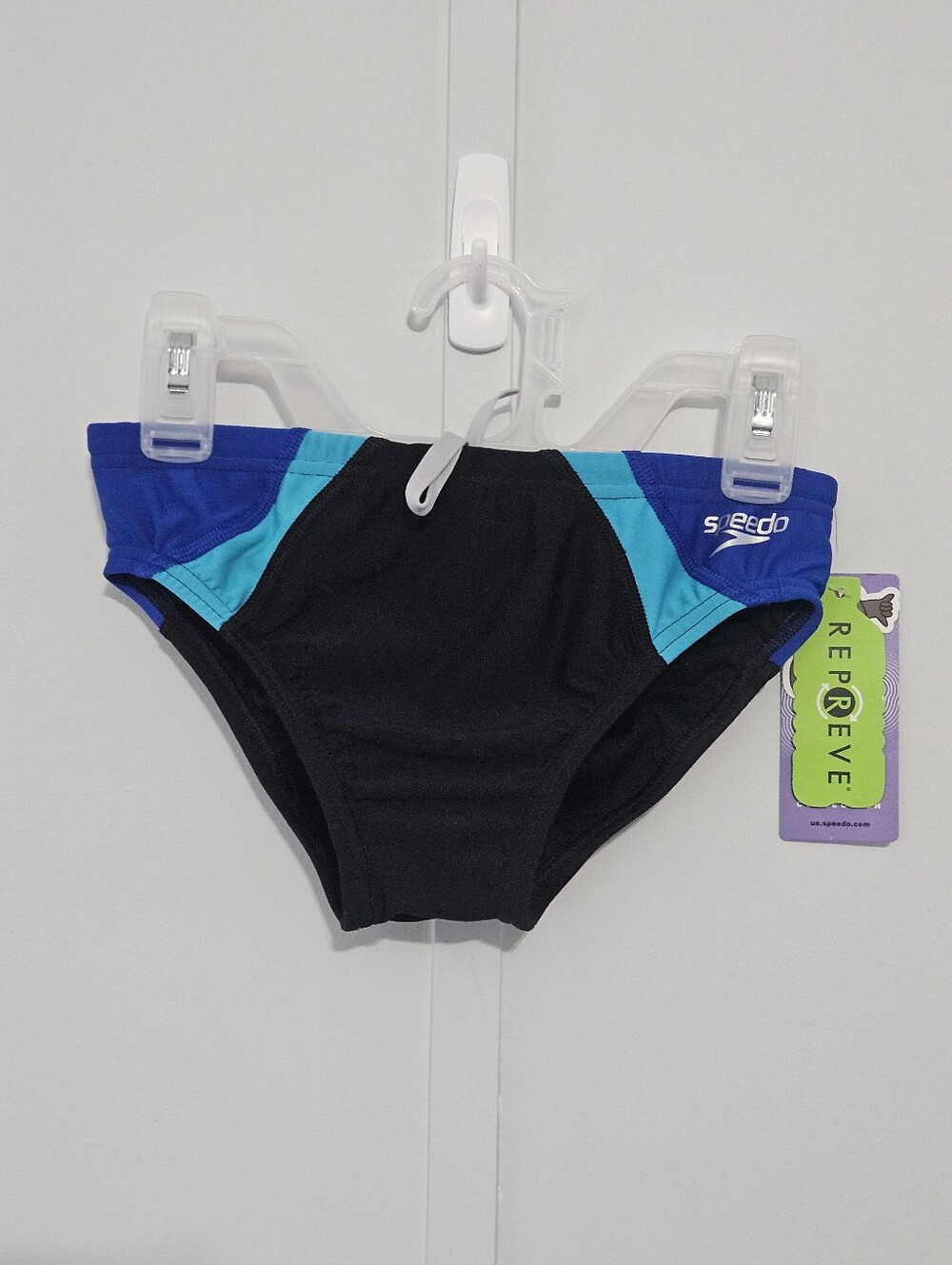 Speedo Endurance+ Size 26 Boys Swim Trunks with Elastic Drawstring Waistband Bat